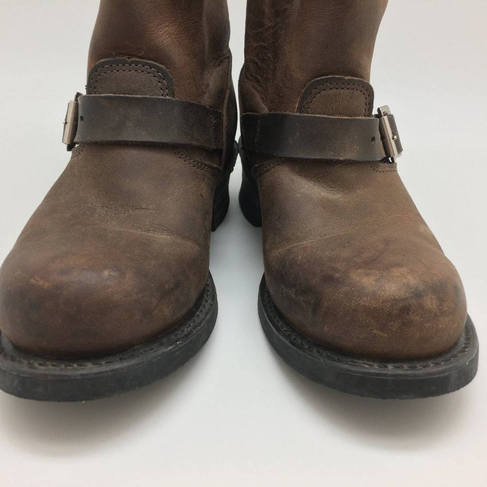 Frye Brown Leather Engineer Boots - Picture 3 of 12